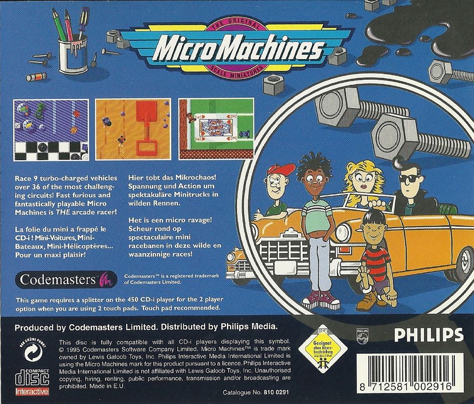 Micro Machines box art for CD-i